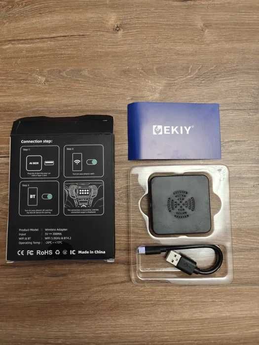 EKIY 2in1 Бездротовий Apple CarPlay | Android Auto адаптер