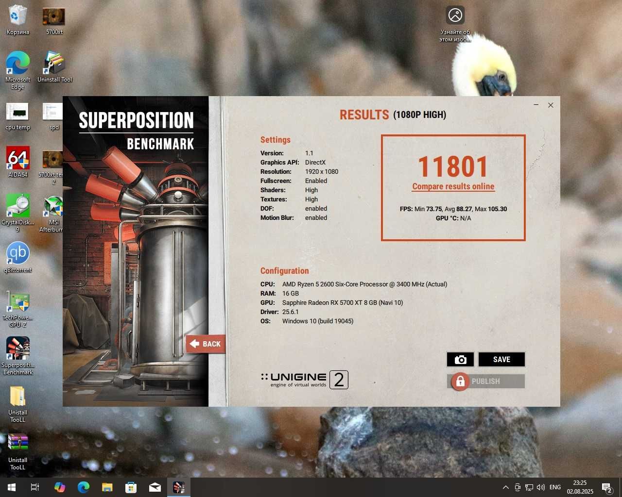 Видеокарта Shaphire RX 5700XT 8GB GDDR6 (аналог RTX2060 super)