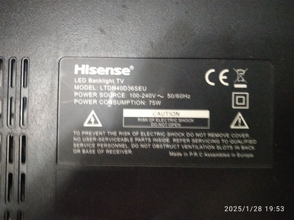 Продам Телевизор Hisense LTDN40D36