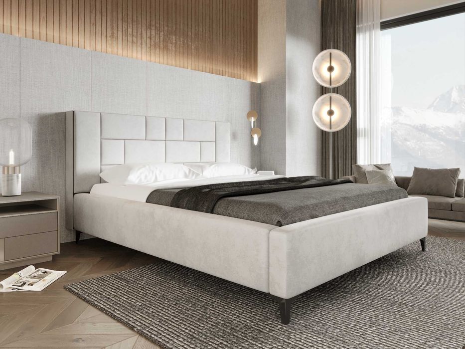 Łóżko Sypialniane z pojemnikiem + stelaż metalowy Porto PRODUCENT