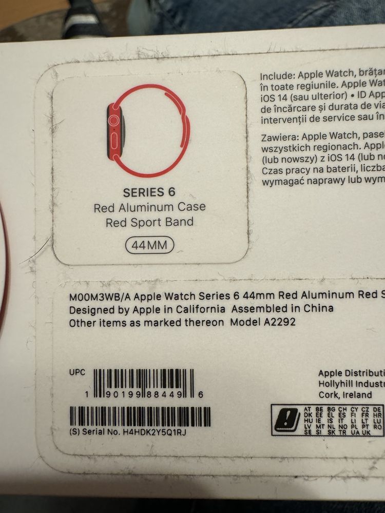 Apple watch 6 44 mm red aluminium