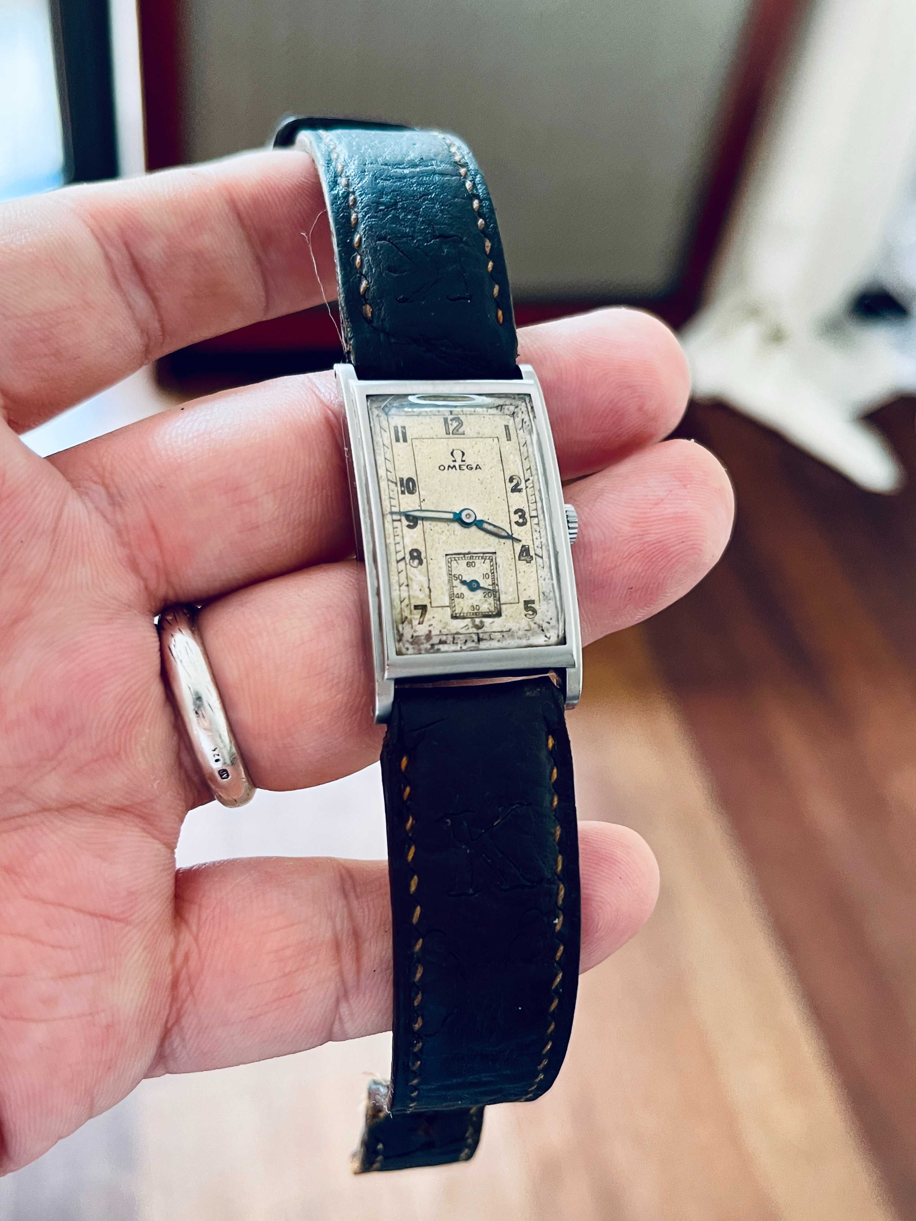 Zegarek Omega T17 1939 historia! Pasek skóra 1786 rok. Sprawny. Unikat