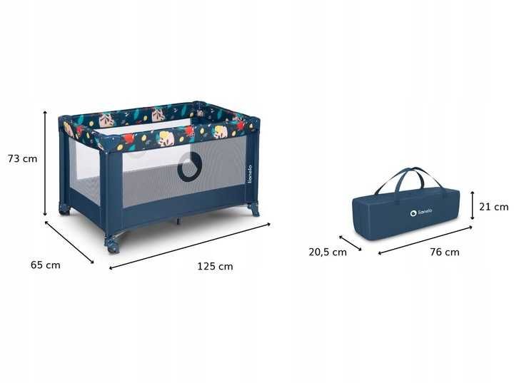 Łóżeczko turystyczne kojec Lionelo Blue składane+ torba