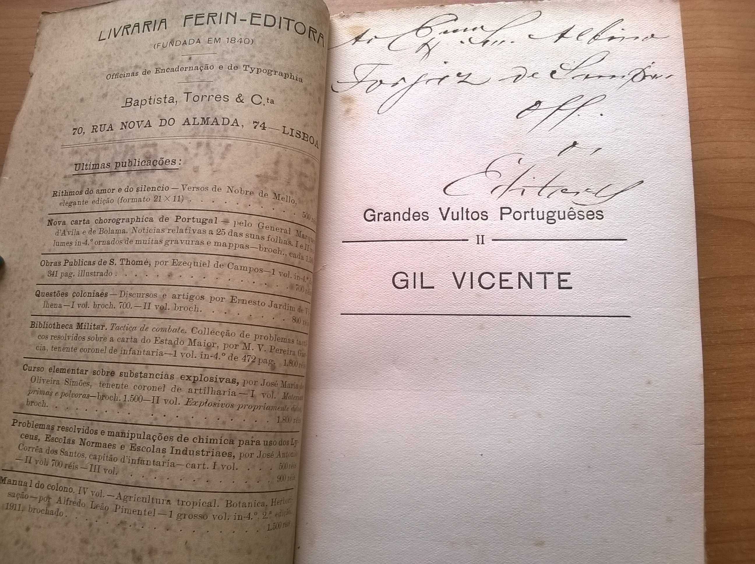 Gil Vicente (1470 ? - 1540 ?) - por J. I. de Brito Rebello (1912)