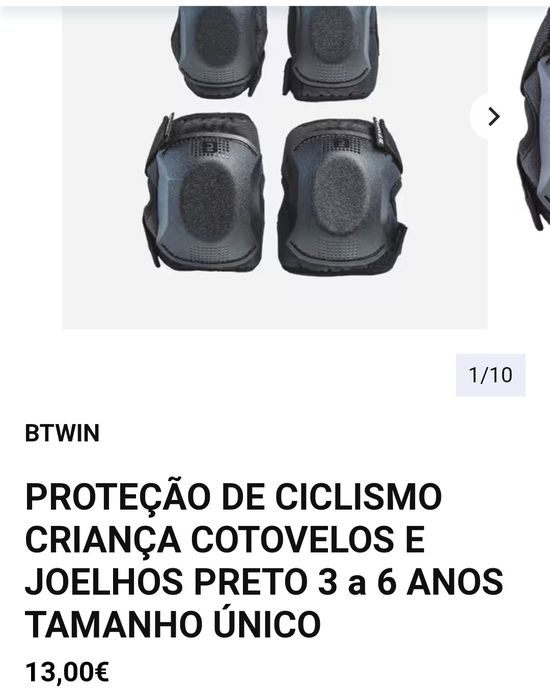 Kit proteção ciclismo criança 3-6 anos