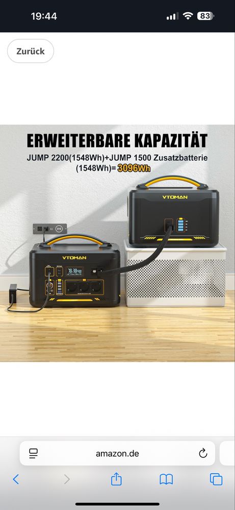 Портативна електростанція з додатковою батареєю