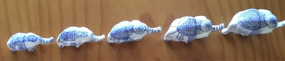 Elefantes de porcelana