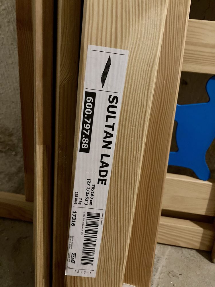 Łóżko Ikea - rama Kritter i szczeble Sultan Lade