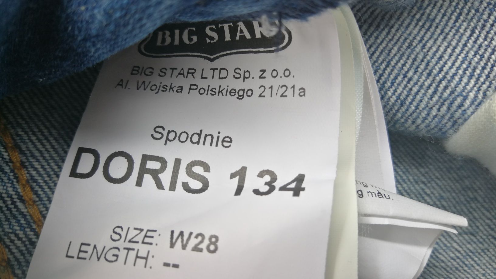 Szorty jeans Big Star