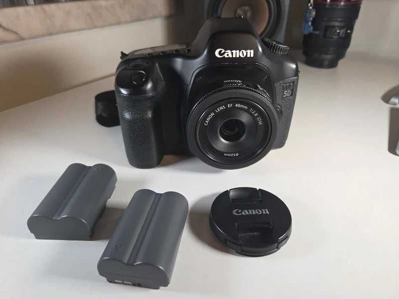 Canon EOS 5D classic MK1 e objectiva 40mm AF STM Full Frame