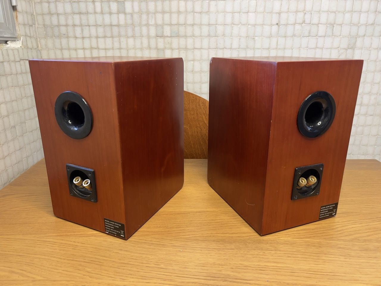 Colunas Hi-Fi em Madeira, ribbon twitters BOOKSHELF