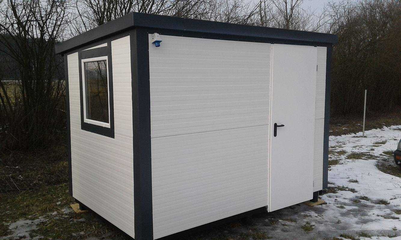 KONTENER BIUROWY 2×4 m – drzwi Hörmann, 2 okna, pełna elektryka