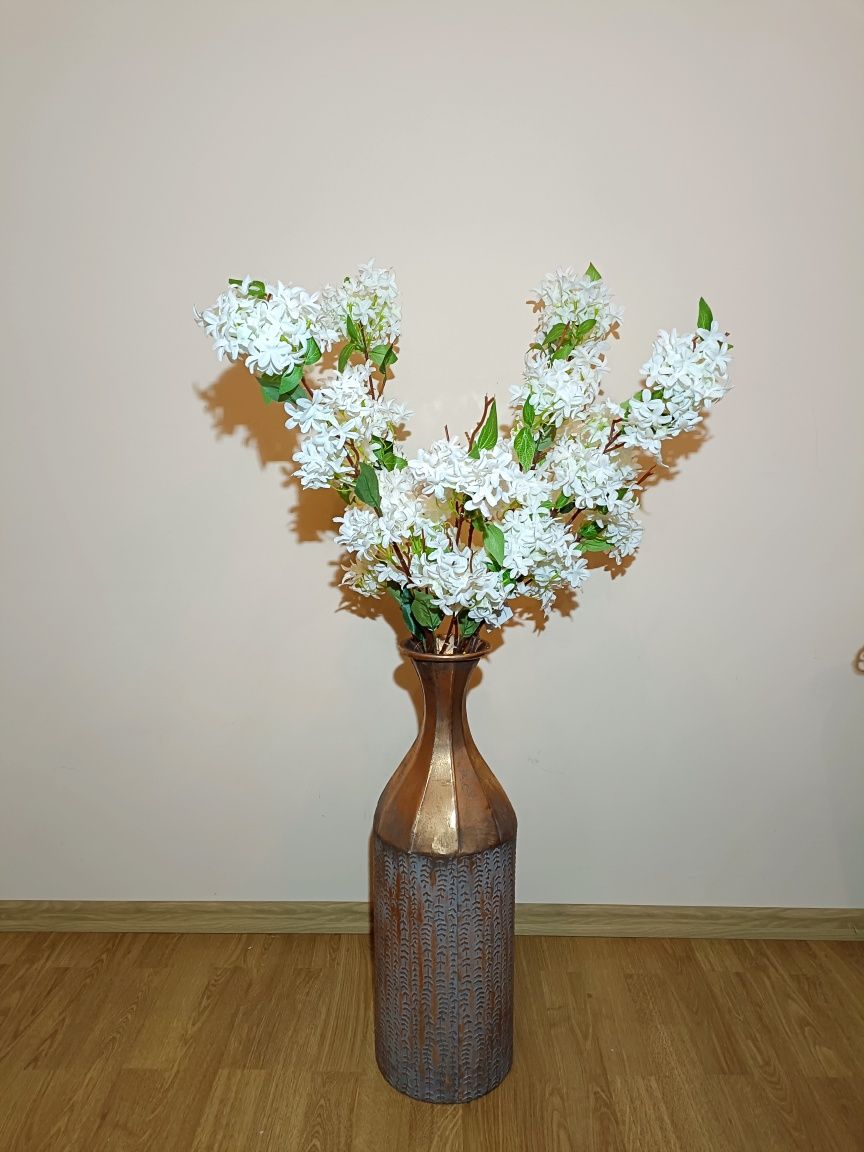Gałązka z kwiatami kwitnąca sztuczna 95 cm