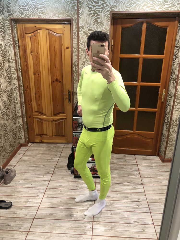 Компрессионные, термо лосины Adidas TECHFIT