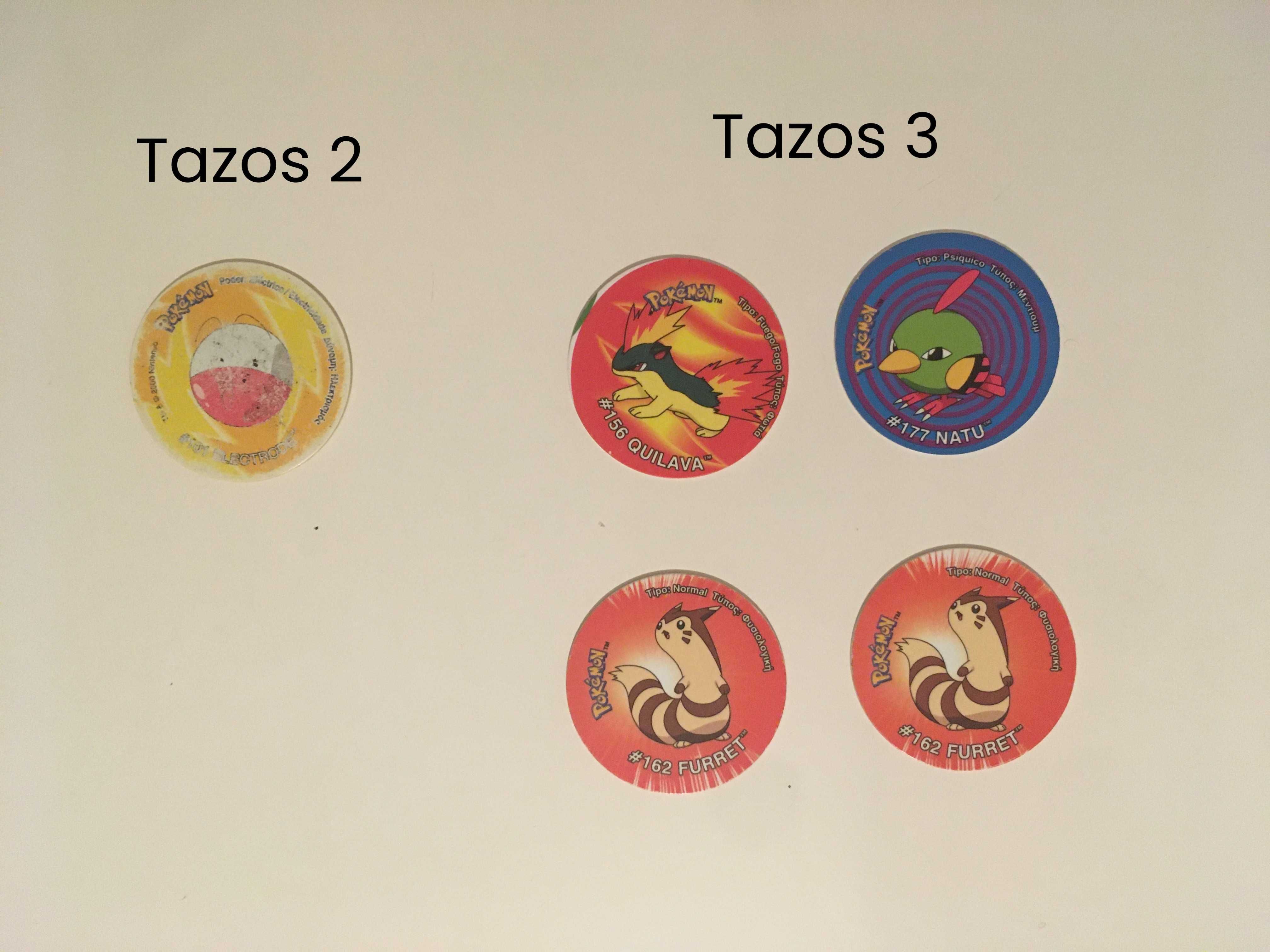 Pokémon Tazos 2, Tazos 3, Tazos Attack, Sticker Tazos [troca ou venda]