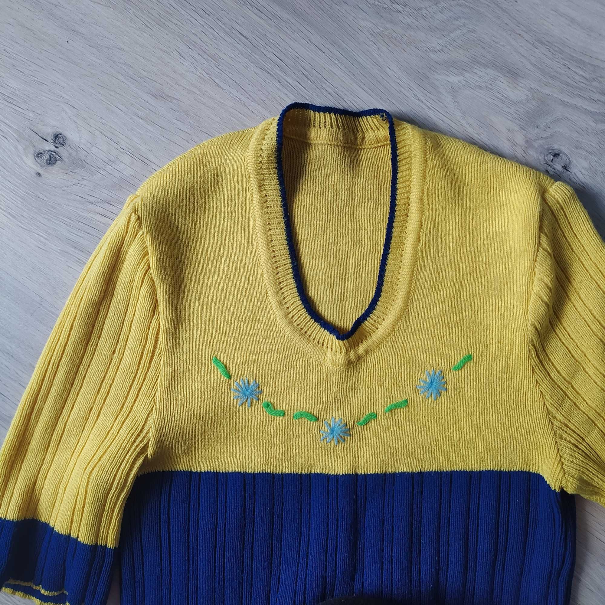 Sweter krótki rękaw vintage XS/S/M