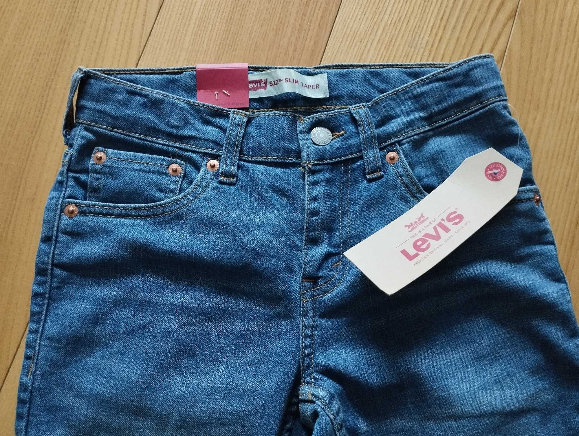 Nowe jeansy Levi's skinny 512 slim taper XS