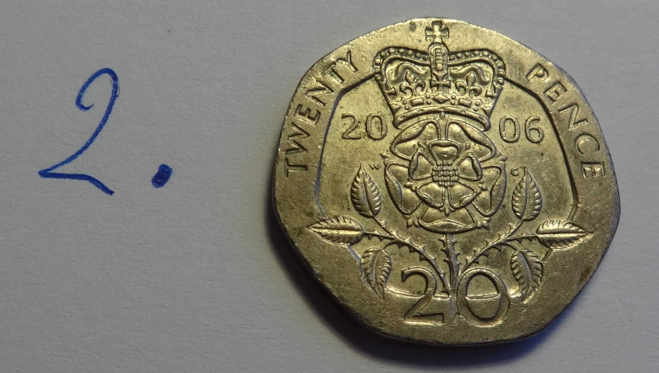 moneta UK - 20 pence 2006 rok - nr 2