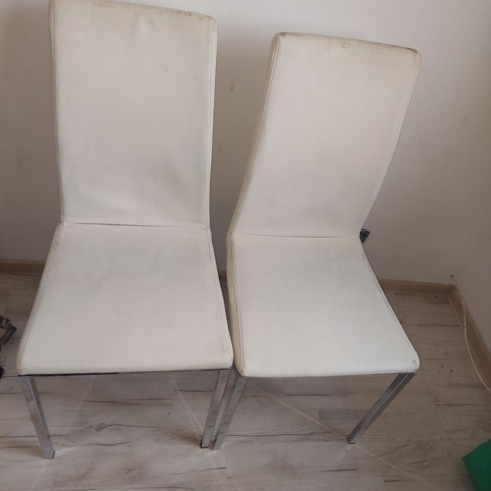 Krzesła białe Solidne Eco skóra