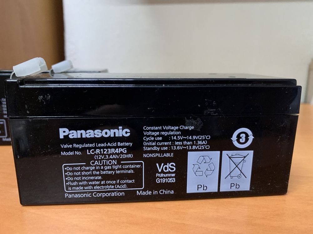 Bateria Chumbo Panasonic LC-R123R4PG 12volts 3,4Ah