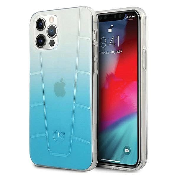 Etui Mercedes Transparent Line na iPhone 12 / iPhone 12 Pro - niebiesk