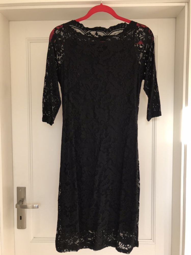 Piękna sukienka koronka czarna M/L Święta Sylwester
