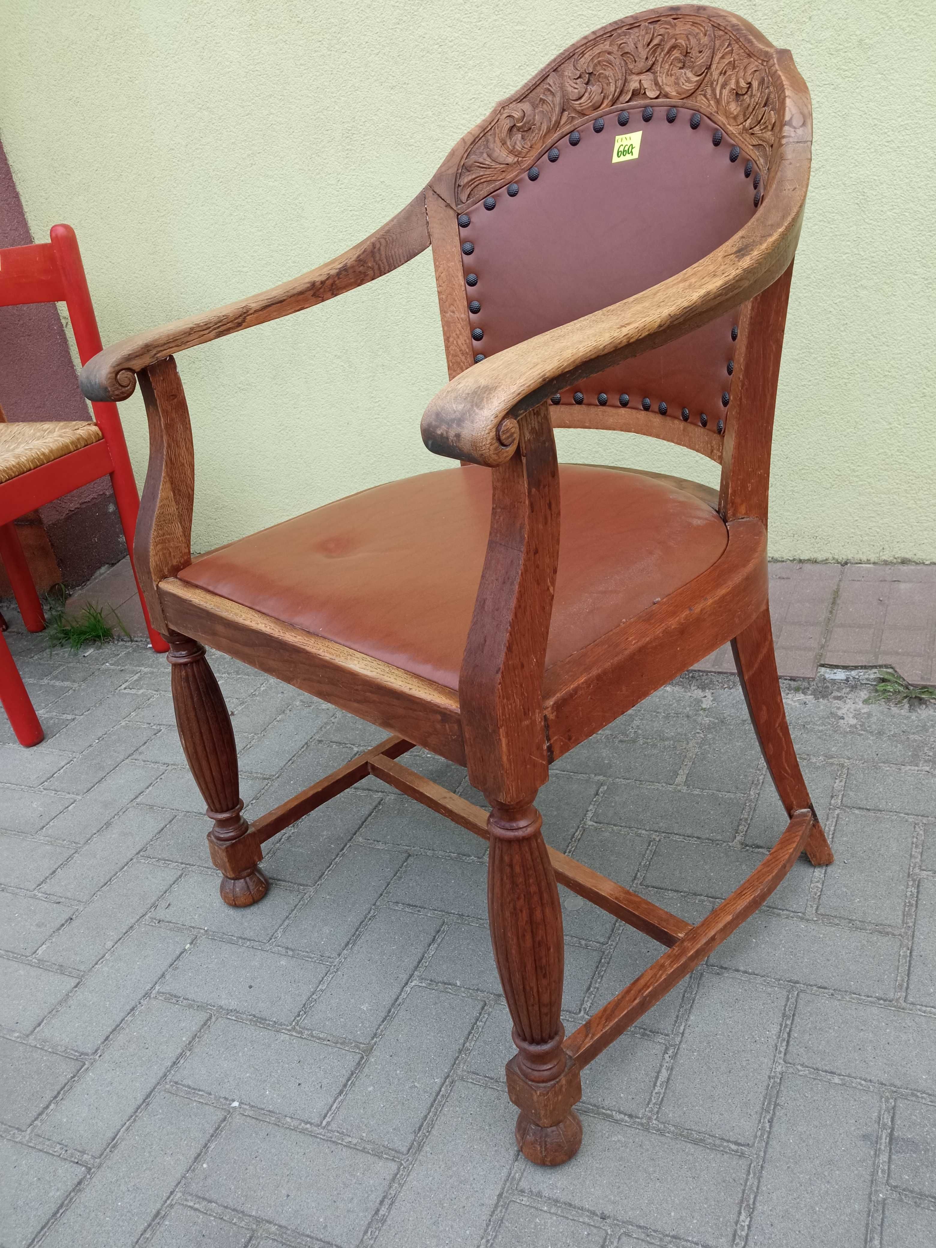 Drewniany fotel z Niemiec / Dowóz do domu