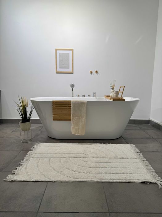 BRAIDER Akrylowa Wanna Wolnostojąca SUVERENIA z baterią 150 x 75 Biała