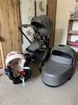 Коляска Cybex priam rose gold manhattan grey