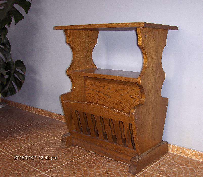 Gazetnik--szafka--stolik-- półka-- DREWNO