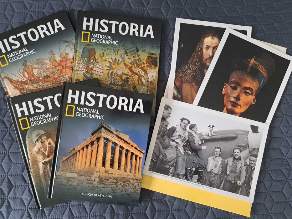Zestaw 4 Książek kol. HISTORIA National Geographic +GRATIS Super Cena!