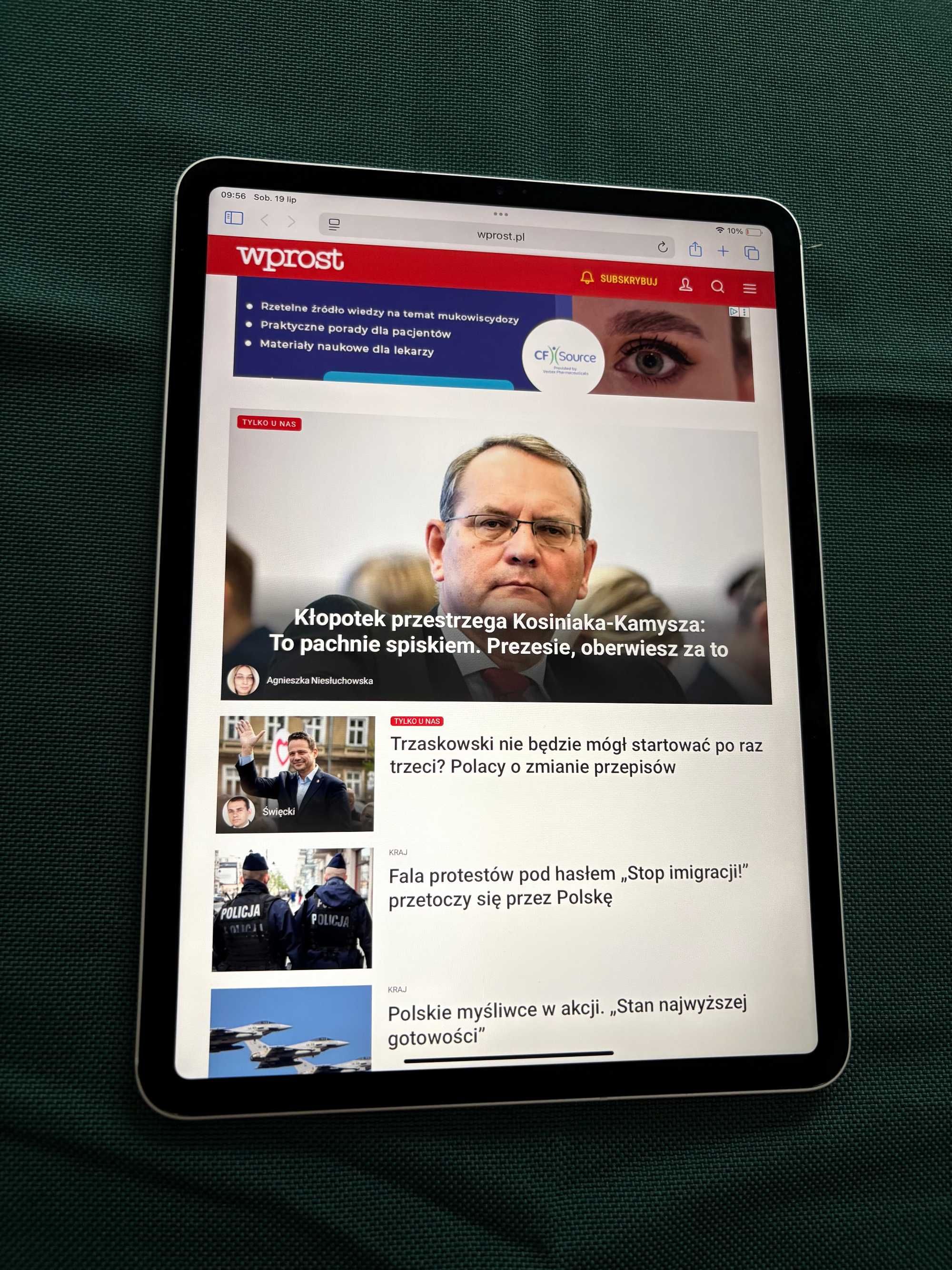 iPad Pro 11" 256GB cellular srebrny bateria 100%