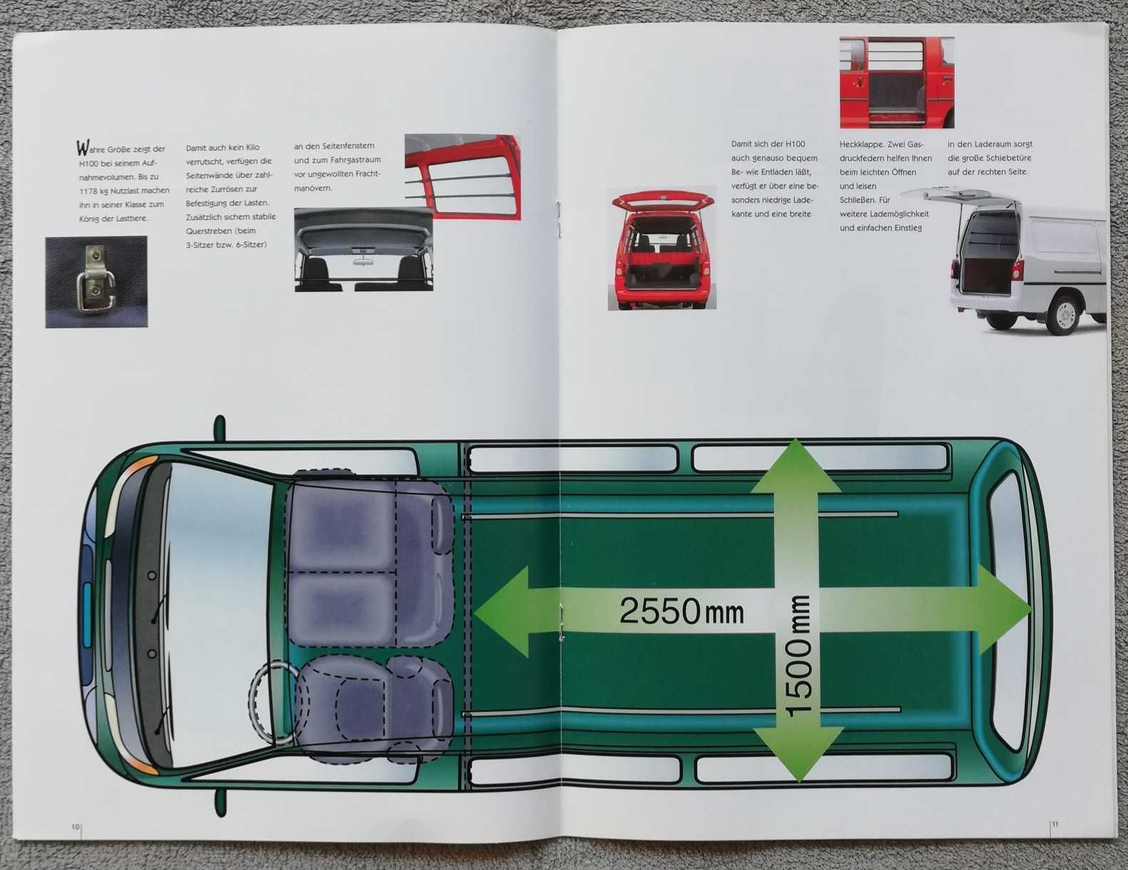Prospekt Hyundai H100 rok 1996