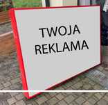 Kaseton reklamowy 172 x 123 x 14cm, LED, używany, czerwona rama alu