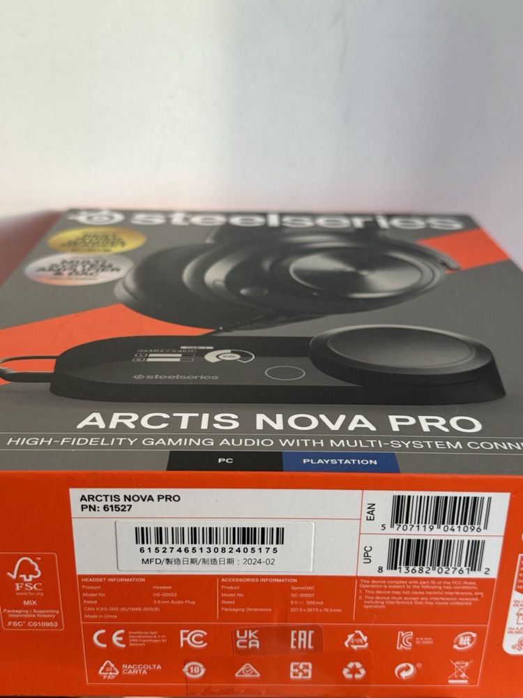Навушники з мікрофоном SteelSeries Arctis Nova Pro Wireless Black