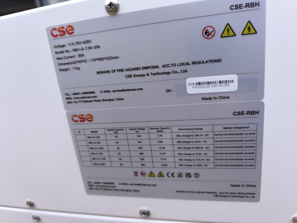 Magazyn energii lifepo4 10kw wysokonapieciowy