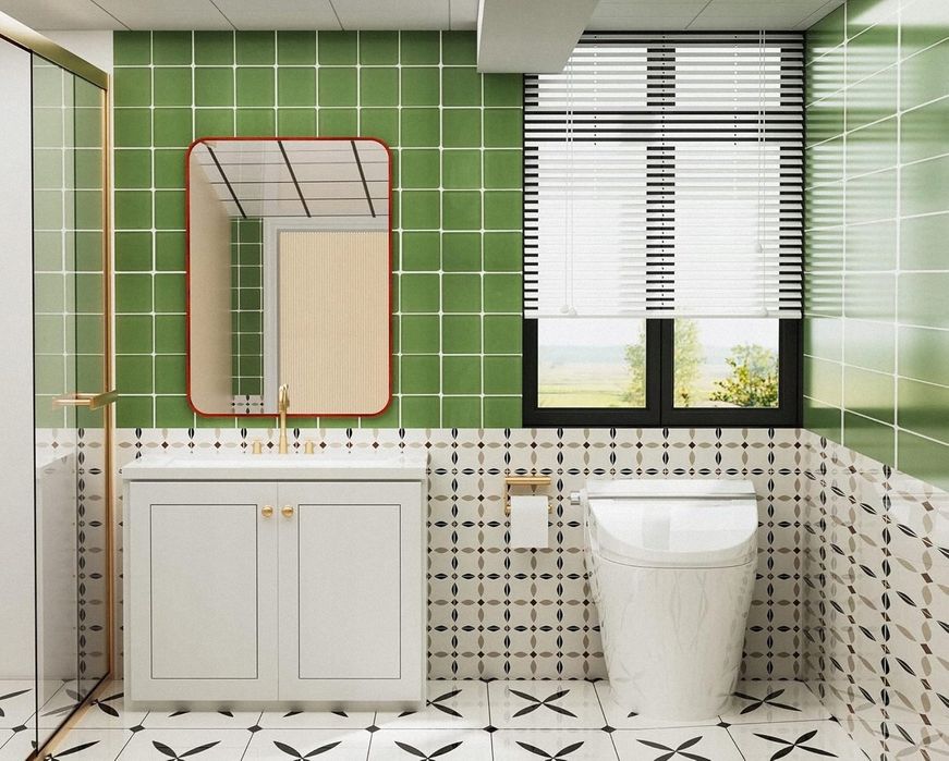 Lustro ścienne prostokątne 60x90 cm klasyczne czerwona rama