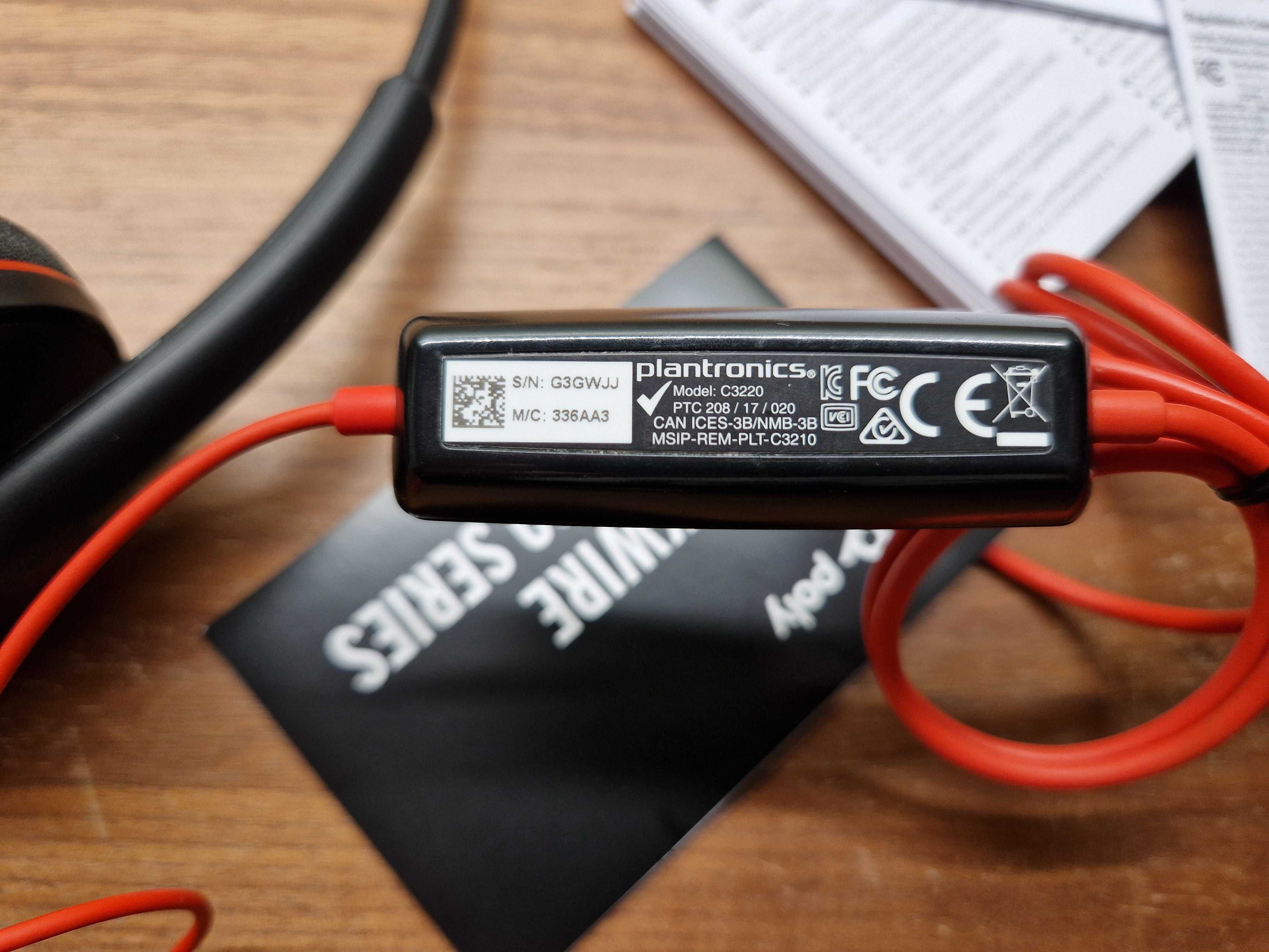 Słuchawki z mikrofonem Plantronics Blackwire C3220 USB-A USB-C