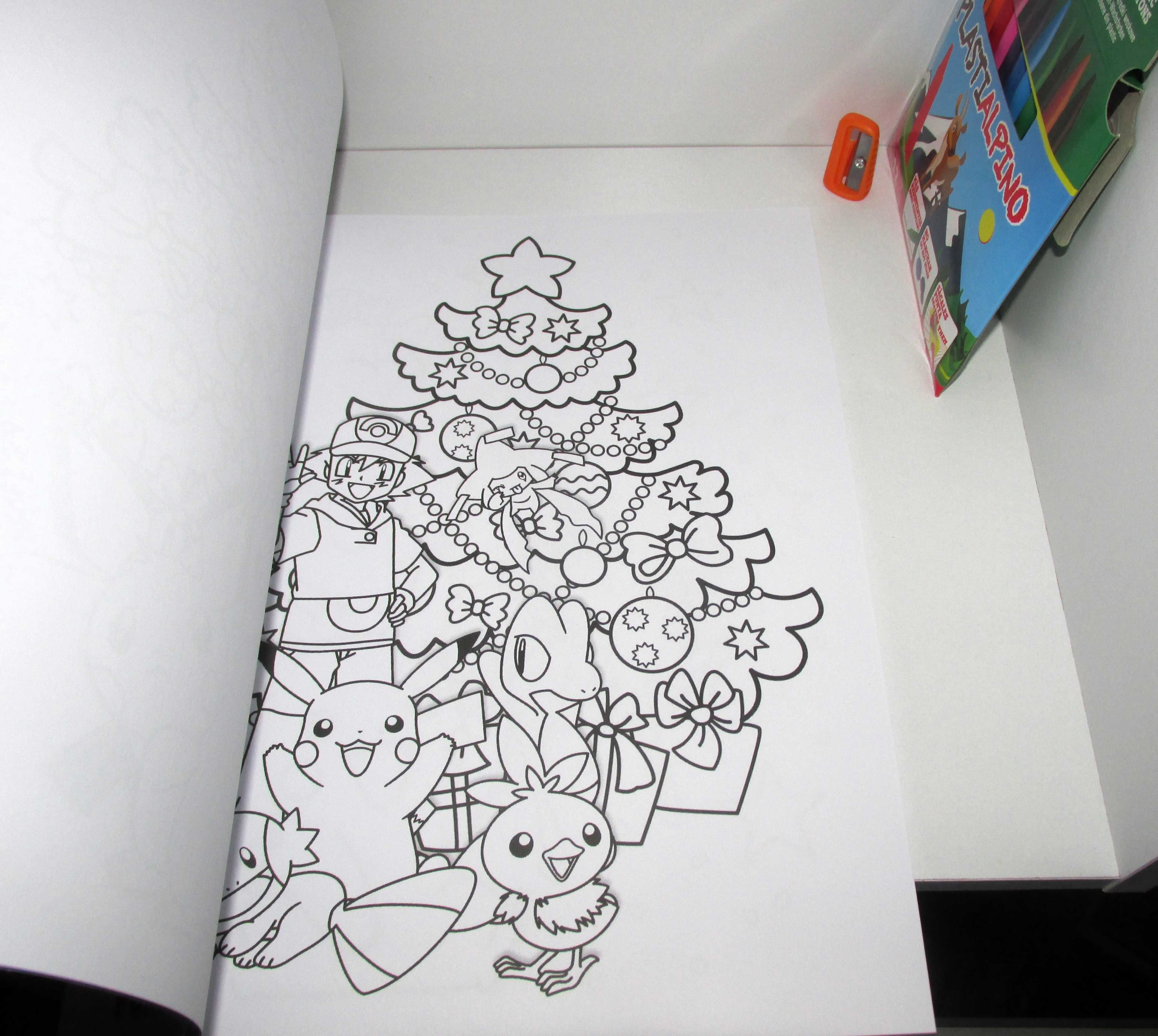 Livro De Natal Pokemon para Pintar com Lápis