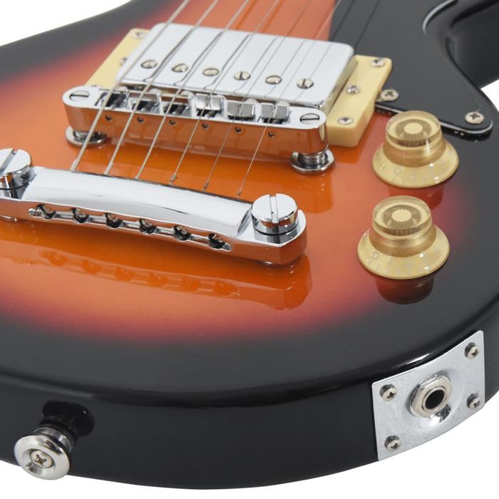 Gitara Elektryczna Z Pokrowcem, Brązowo-Czarna, 3/4, 30"
