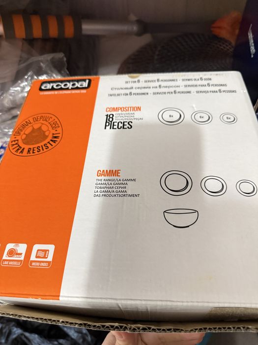 Набор посуду Сервіз Arcopal Zelie 18 предметів Білий