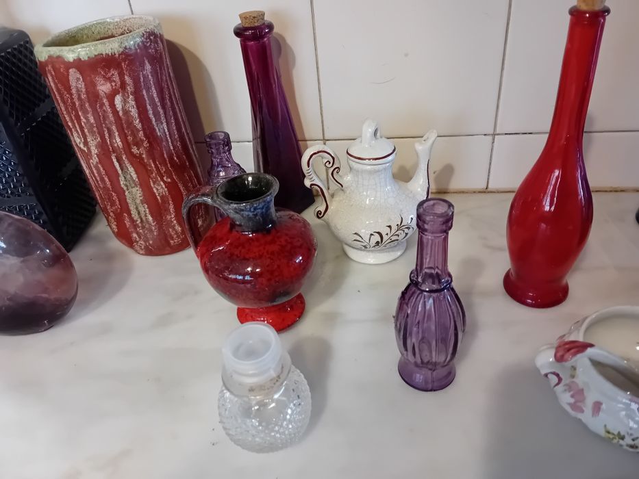 Conjunto de Jarras/Garrafas/Objectos Decorativos