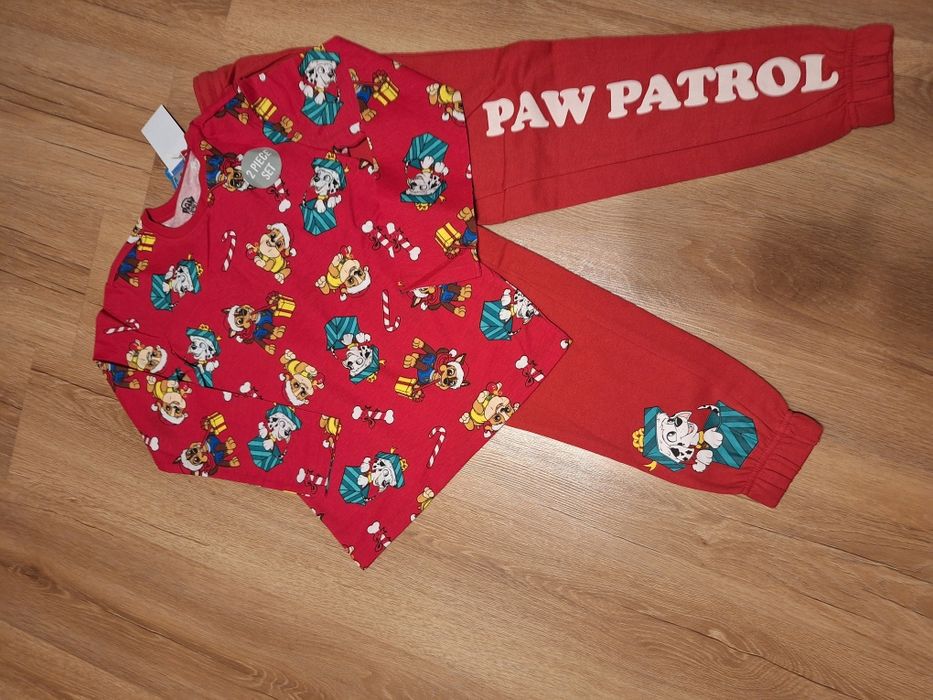 Komplet świąteczny 122 128 Psi Patrol