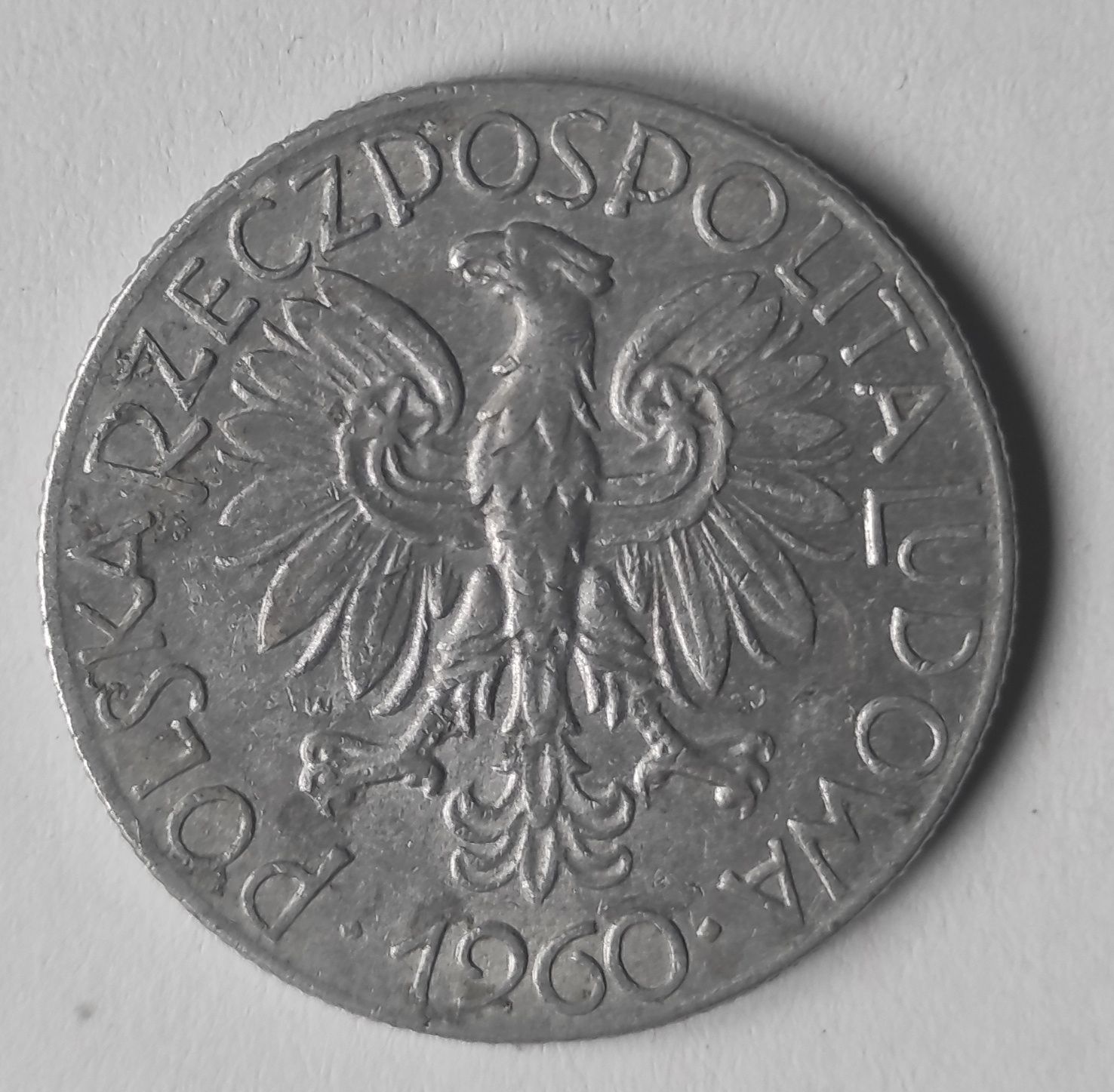 Moneta 5 zł Rybak 1960 rok