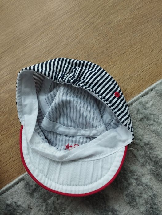 Kapelusz czapka z daszkiem niemowlęcy , marynarski