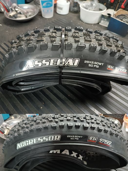 Maxxis Assegai/Agressor 29x2.50WT EXO TR Combo Pneus