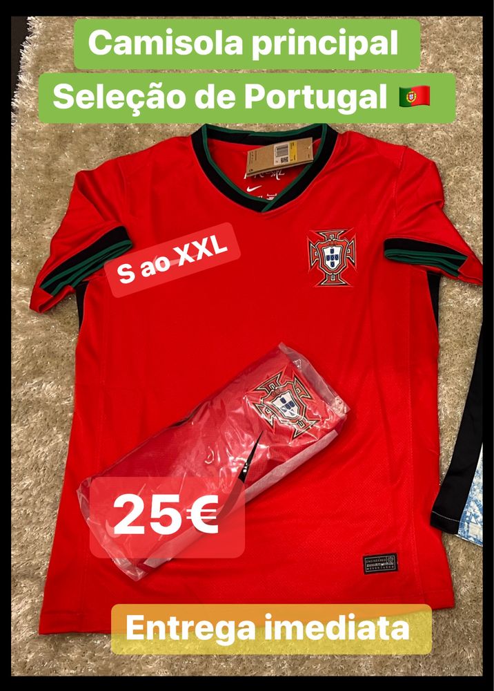 Camisola da selecao de Portugal 24/25 para entrega imediata