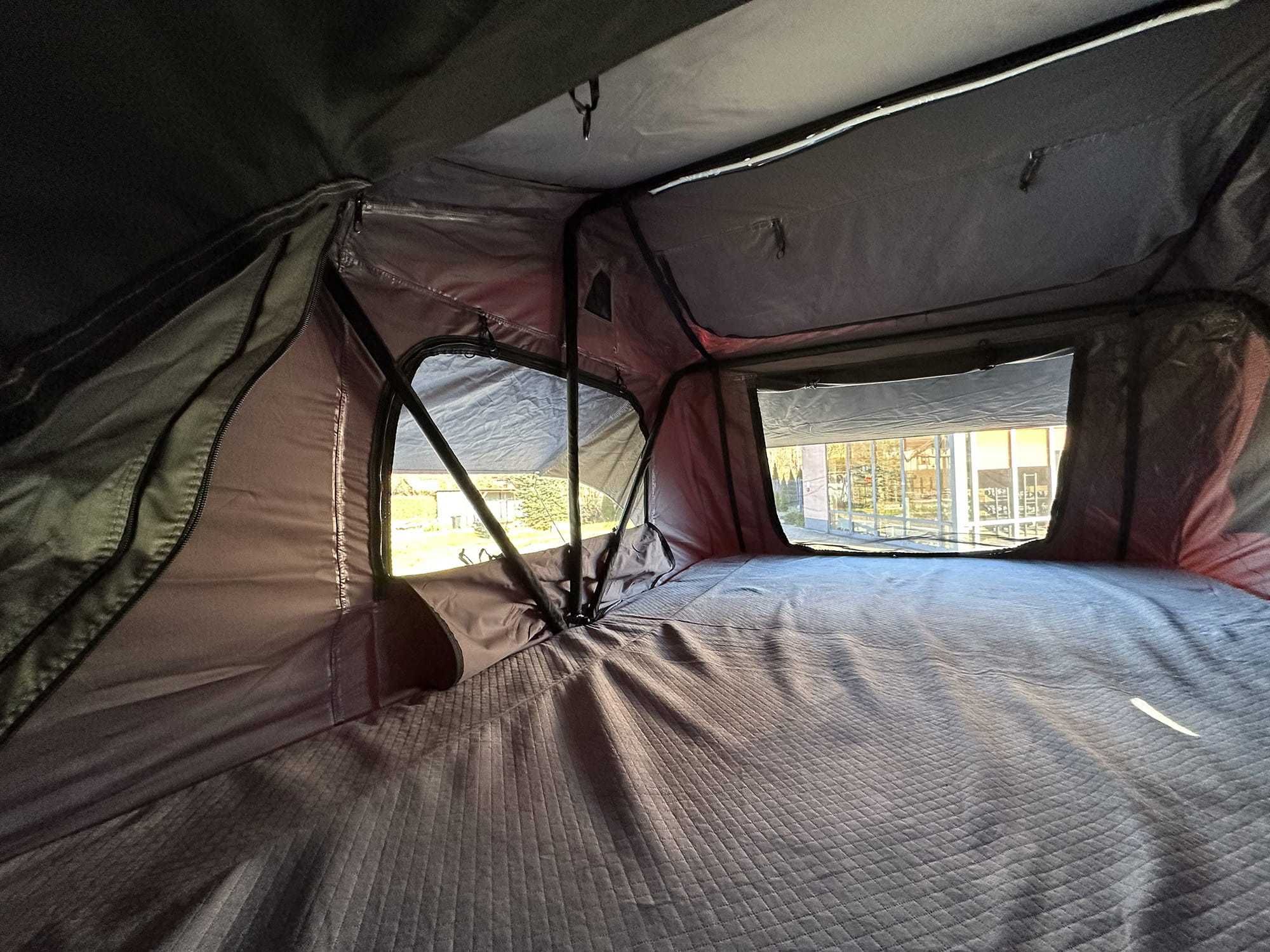 Namiot dachowy ALASKA 140 cm 3 osobowy LONG szary