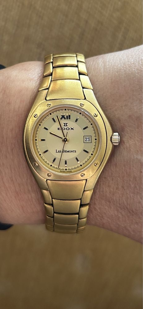 Zegarek Edox Les Bemonts złoty