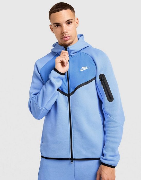Оригінал! Зіп Худі Nike Tech Fleece (блакитне) (L) Новий з бірками!